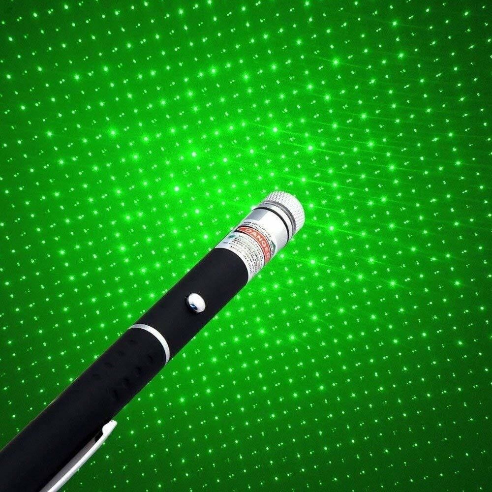 Texxus Green Laser Pointer Pen Disco Light 5 Mile + Battery Pack of 1