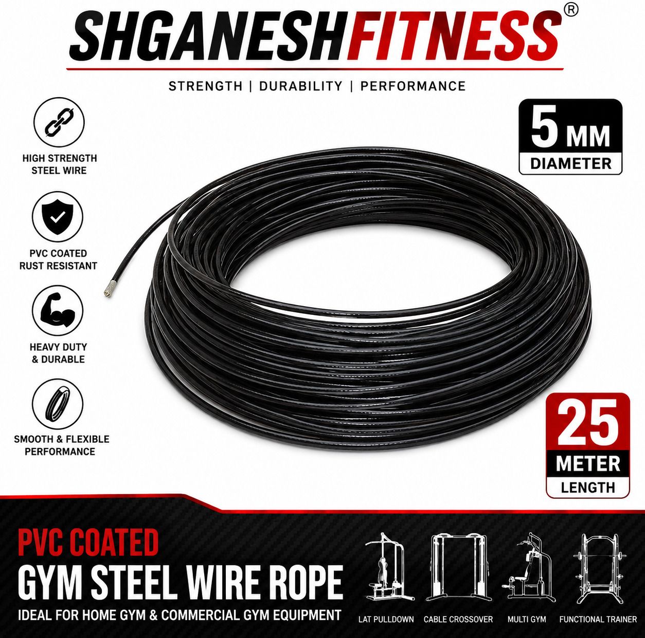 shganeshfitness SHG-GW-5MM-25M Lat Pulldown-picture-33