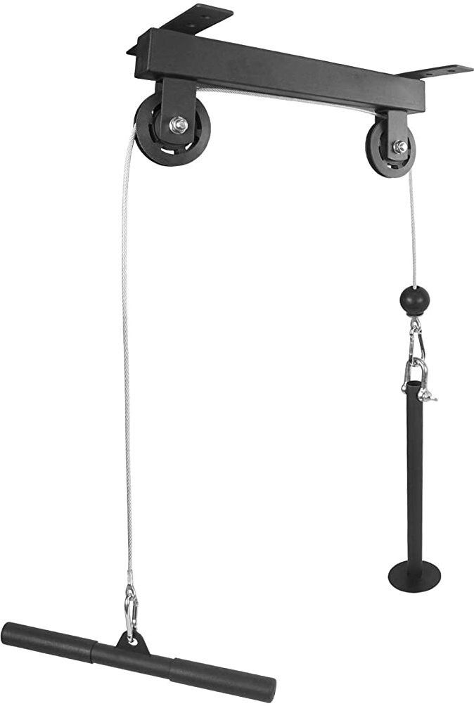 Ceiling Mounted Pulley System for Triceps Workout -Black Color Lat Pulldown