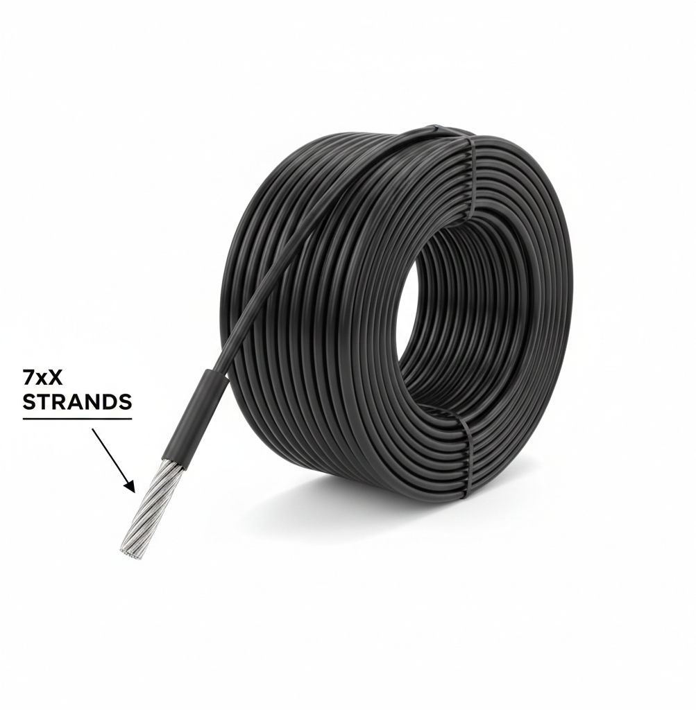 10 mtr, gym wire,6 mm,black colour,for heavy-duty gym machine wire Lat Pulldown