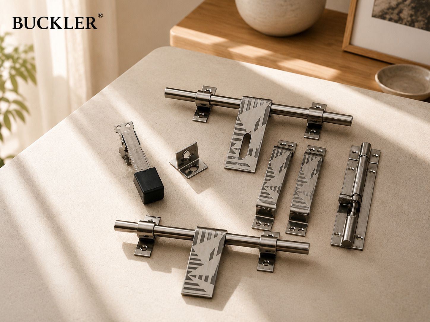 buckler Stainless Steel Glossy Door levers-picture-18