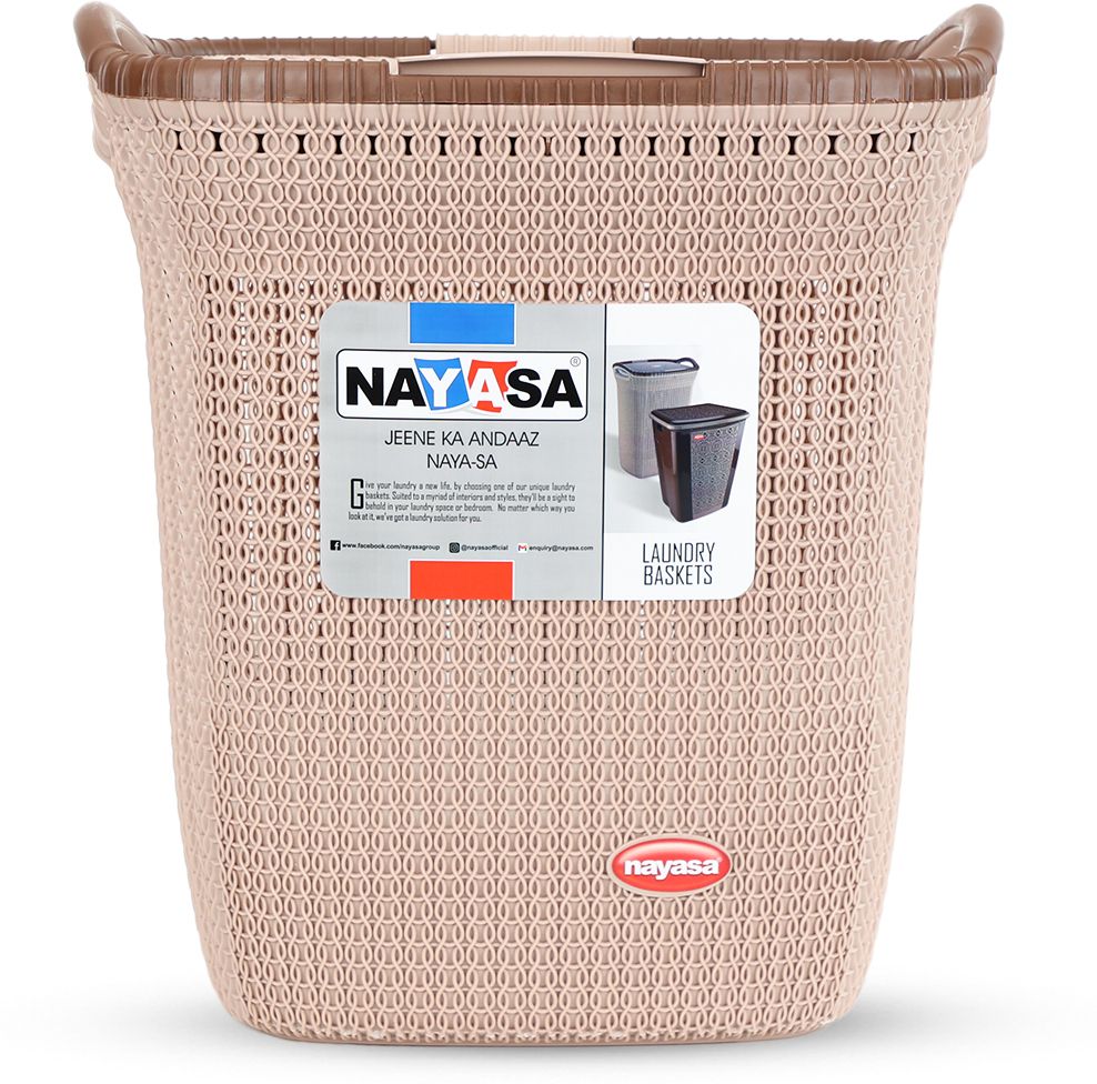 nayasa 44 L Brown Laundry Basket-picture-14