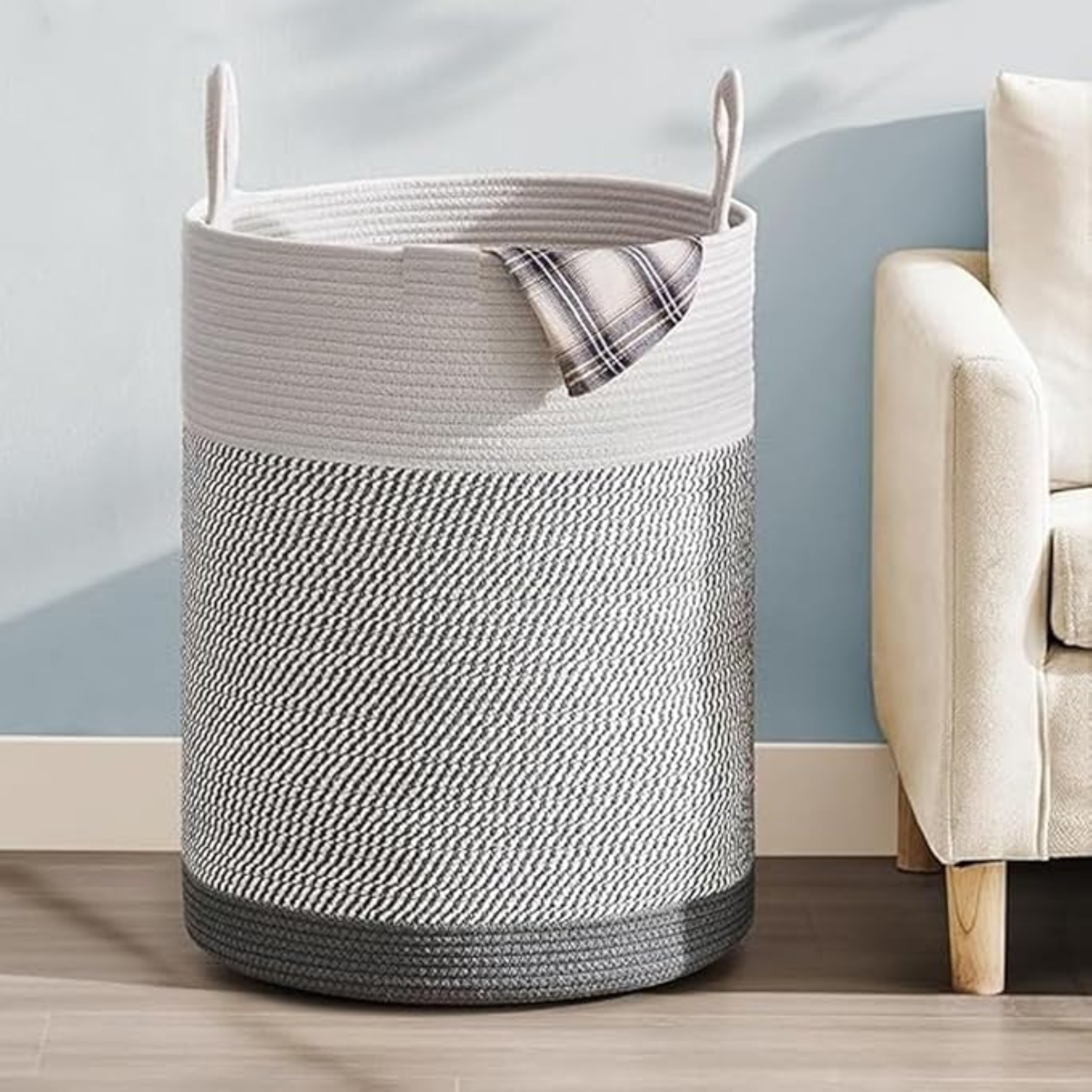 65 L Grey Laundry Basket-image-10