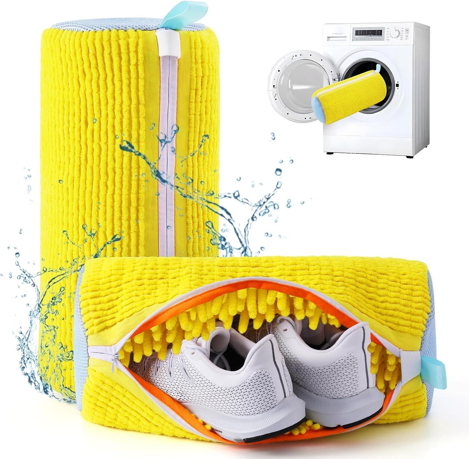 Wash Bag Kit: Effortless shoe cleaning for sneakers,tennis & running shoes. Laundry Trolley-image-47