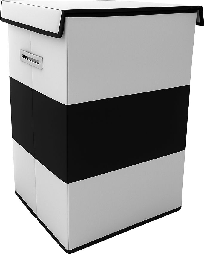 70 L Grey, Black Laundry Basket