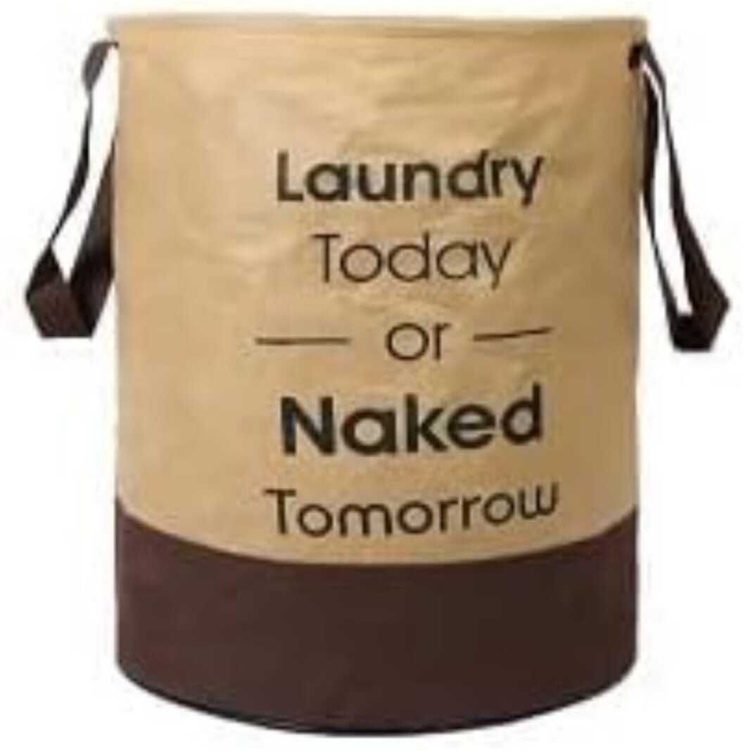 45 L Beige Laundry Basket-image-3