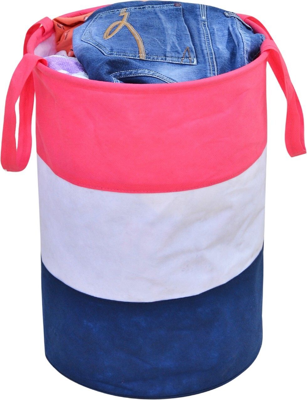 45 L Blue, Pink, White Laundry Bag-image-29