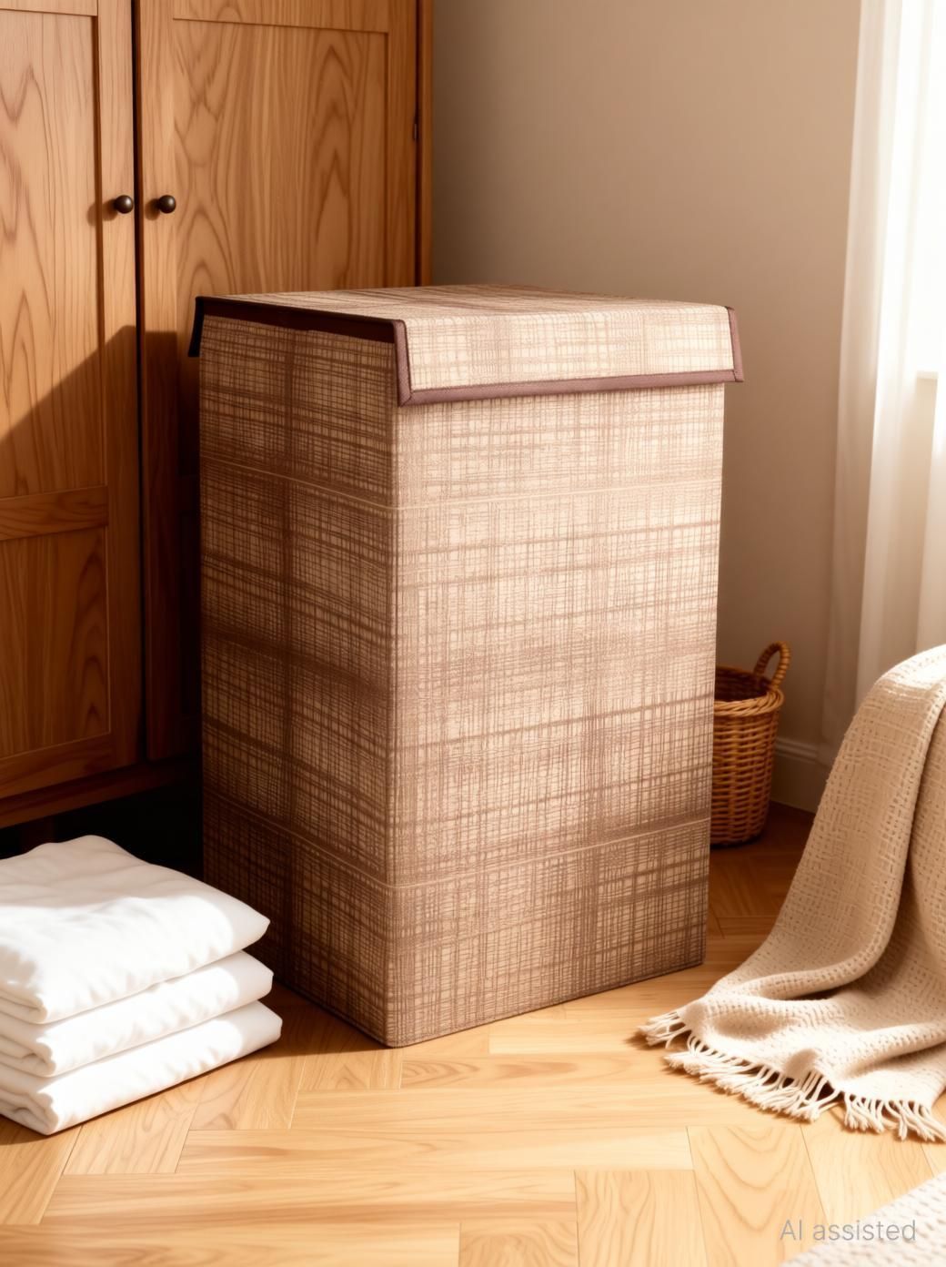 75 L Brown Laundry Basket-image-9