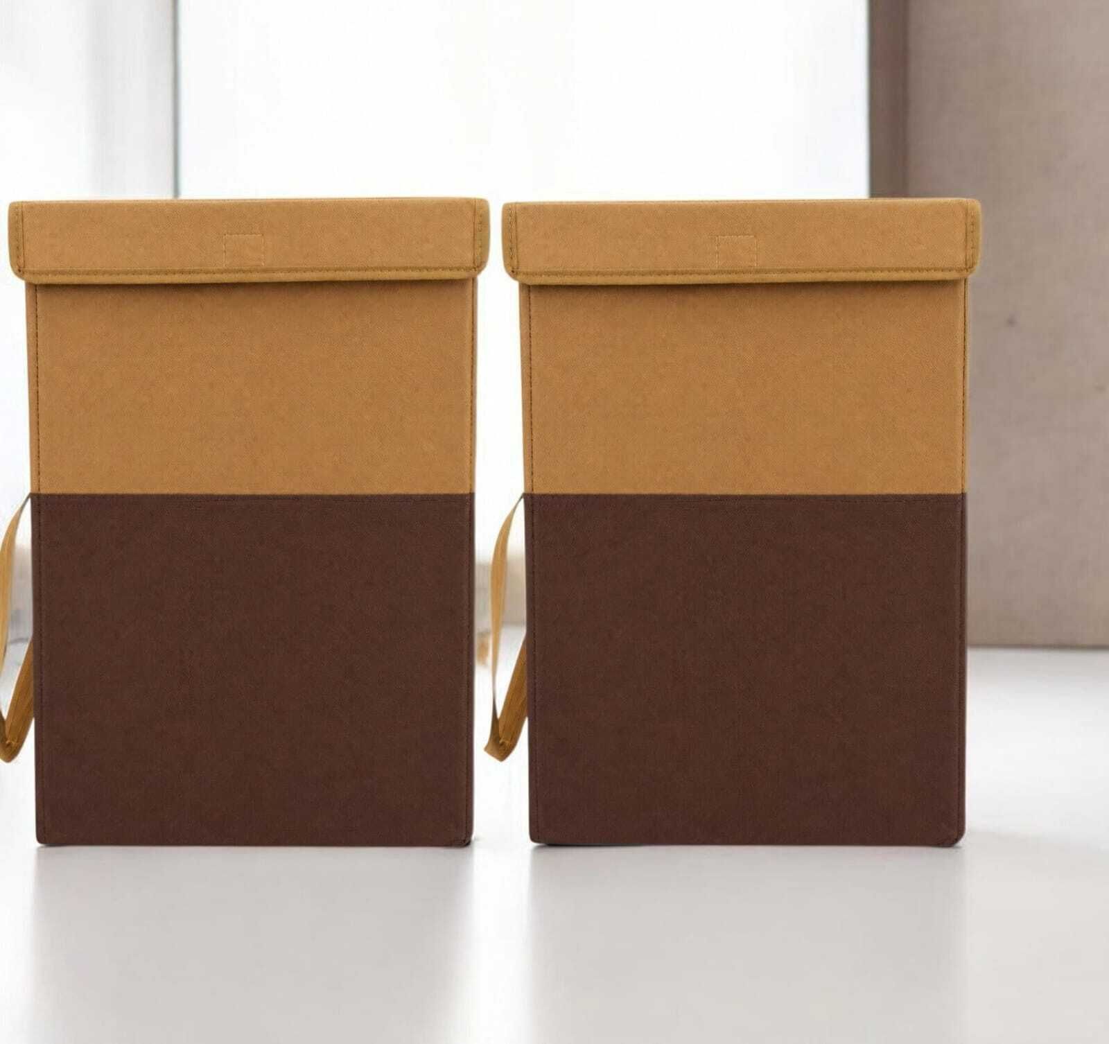 75 L Beige, Brown Laundry Basket-image-12