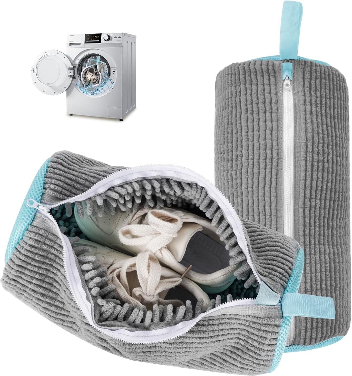 Shoe Washing Machine Bag Reusable with Durable Zipper for Sneakers Organizer Bag Laundry Trolley-image-15