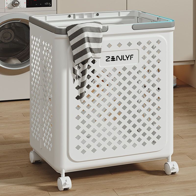 Laundry Basket With Wheels Laundry Trolley-image-13