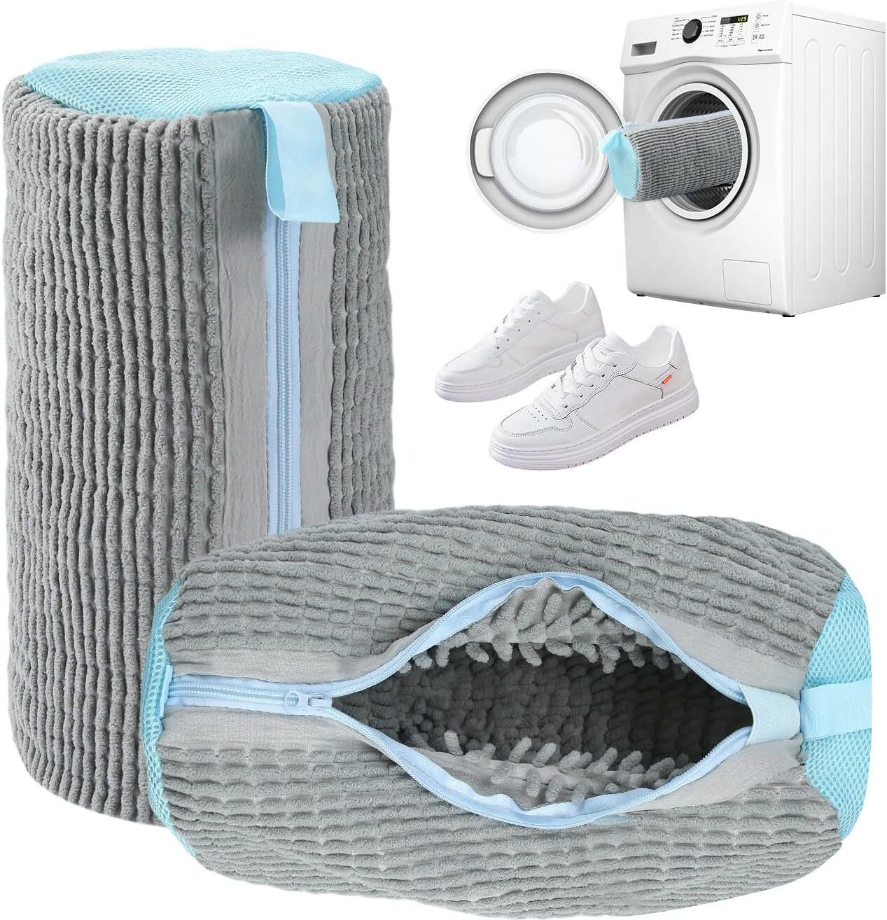 clefairy Shoe Washing Machine Bag - Set of 2 Shoe Washing Bags, 360° Deep Clean Laundry Trolley-picture-13