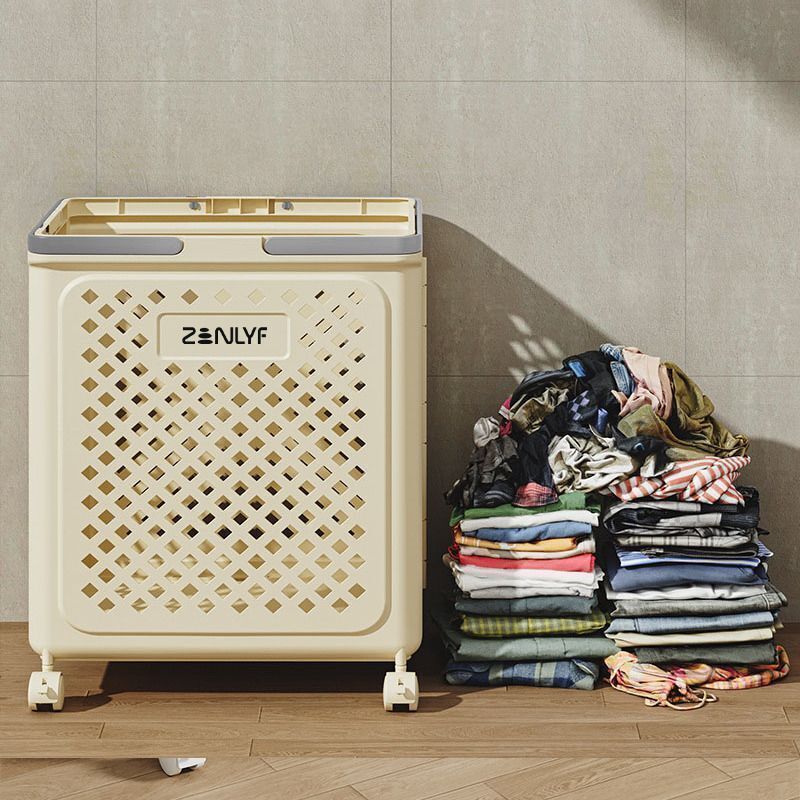 Laundry Basket With Wheels Laundry Trolley-image-14