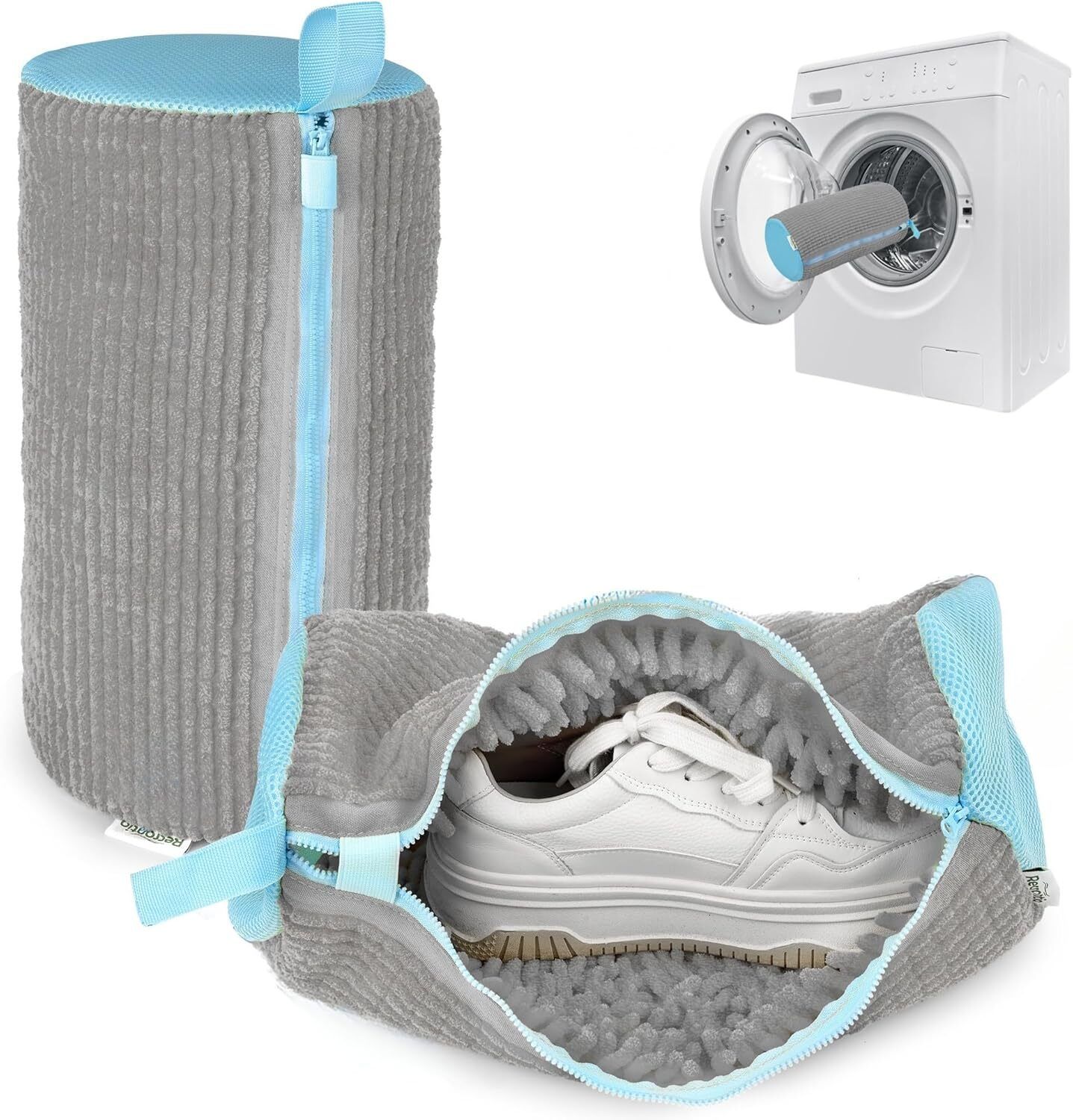 Shoe Washing Machine Bag, 2Pcs Reusable Shoe Cleaning Bag Laundry Trolley-image-19