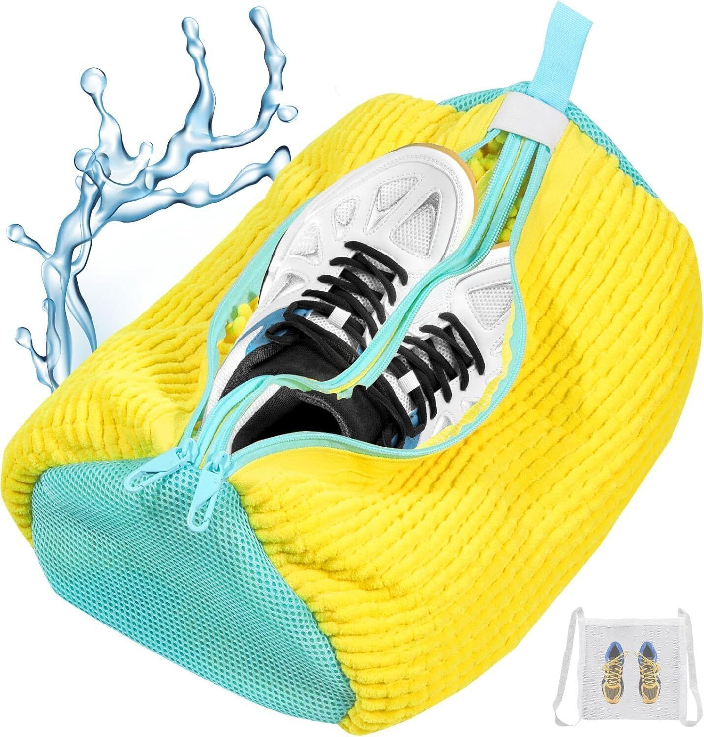 beaura Reusable Shoe Washing Machine Bag with Durable Mesh & Zipper Laundry Trolley-picture-15