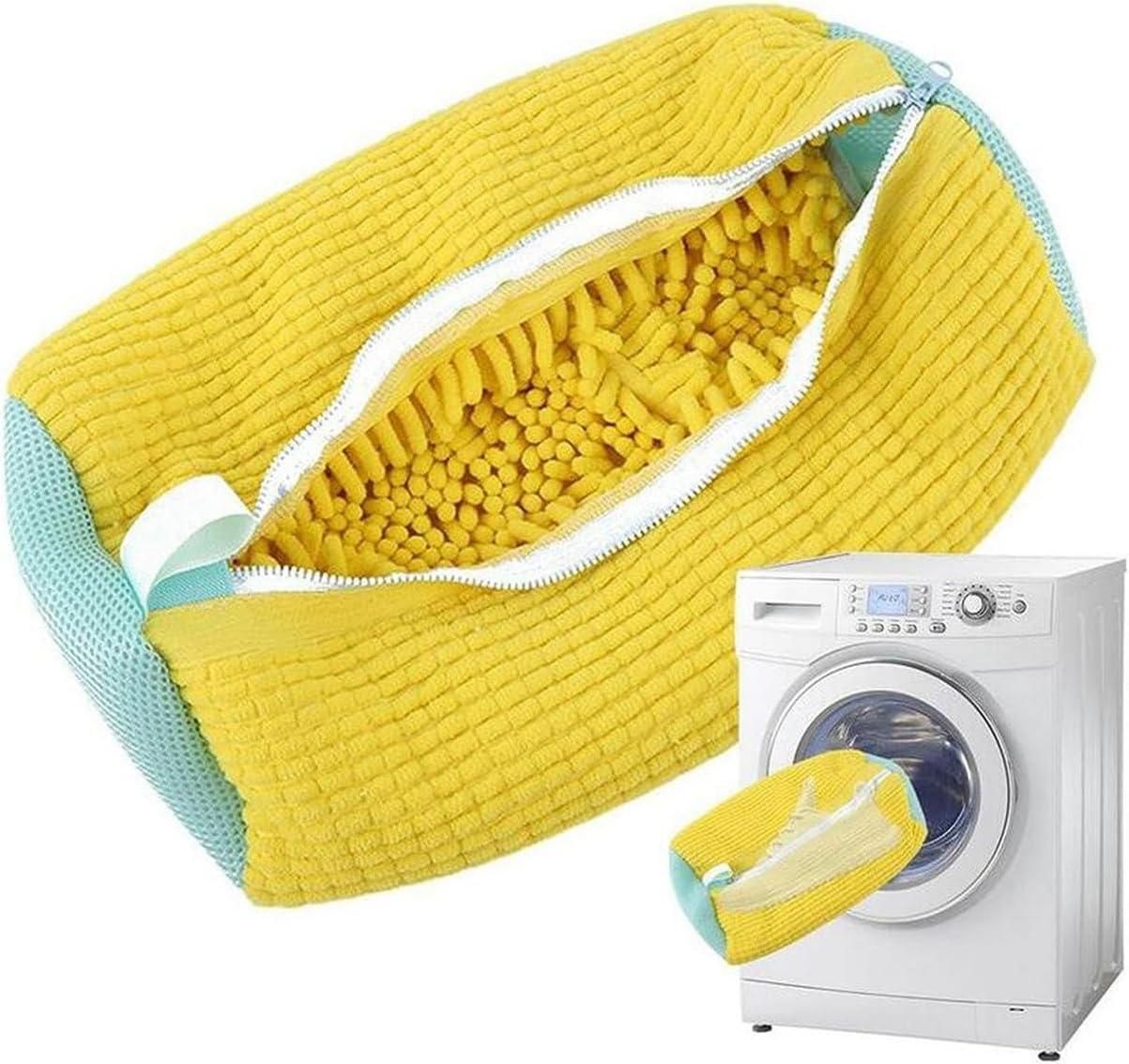 Microfiber Shoe Washing Bag with Zipper for Washing Machine Laundry Trolley-image-30