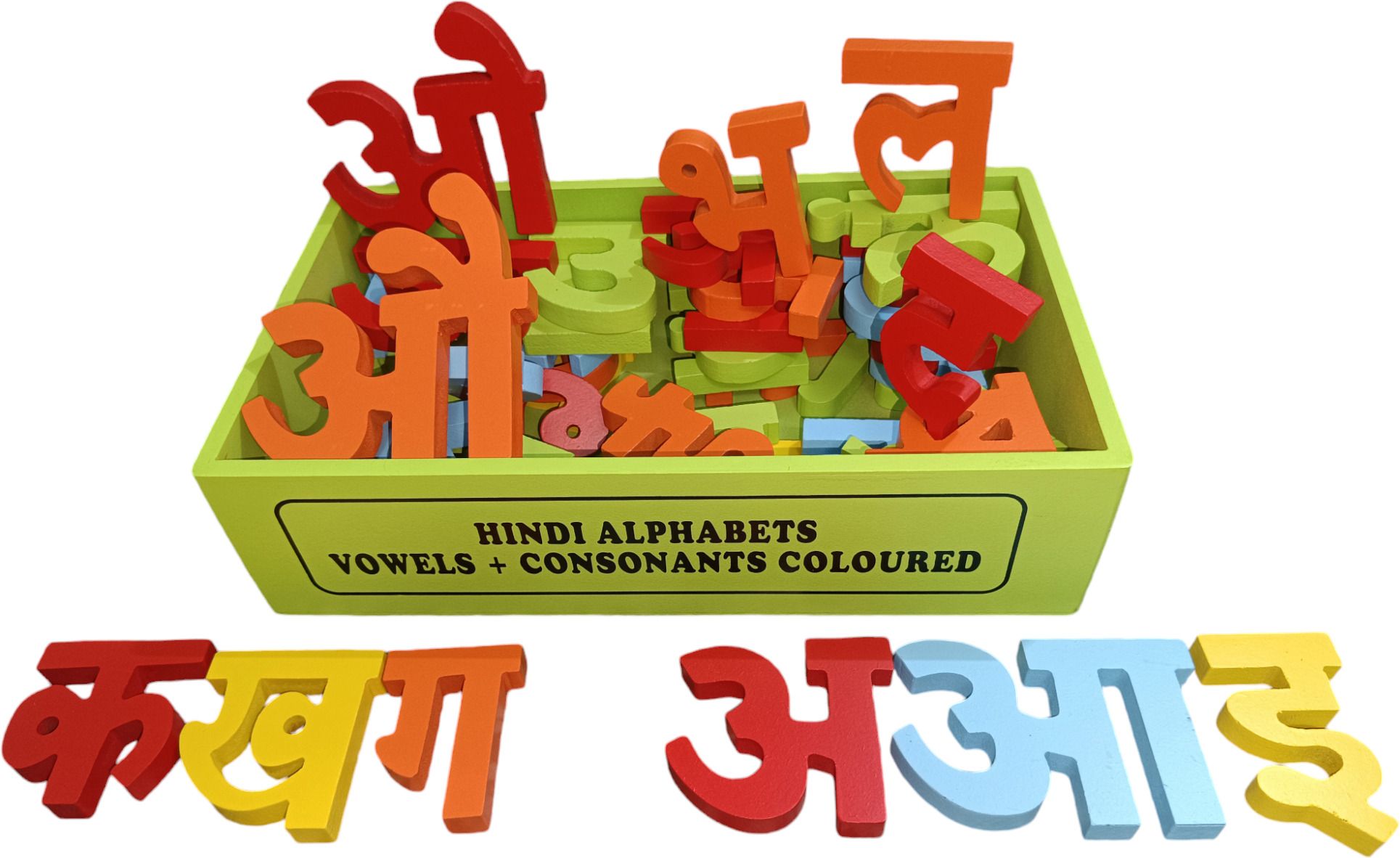 arux Wooden Cut Outs Hindi Swar and Vyanjan, Vowels and Consonants-picture-21