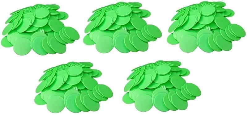 morel ROUND PLASTIC PLAIN TOKEN COIN FOR SHOP, GAMES, STORES, SCHOOL (500 COIN,GREEN)-picture-22