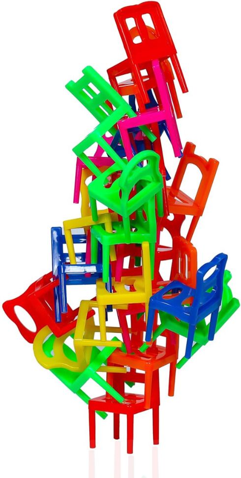 funtoosh 72 Pcs Balancing Chairs Stacking Chairs Game Kids' Party Favor Stacking Toys-picture-10