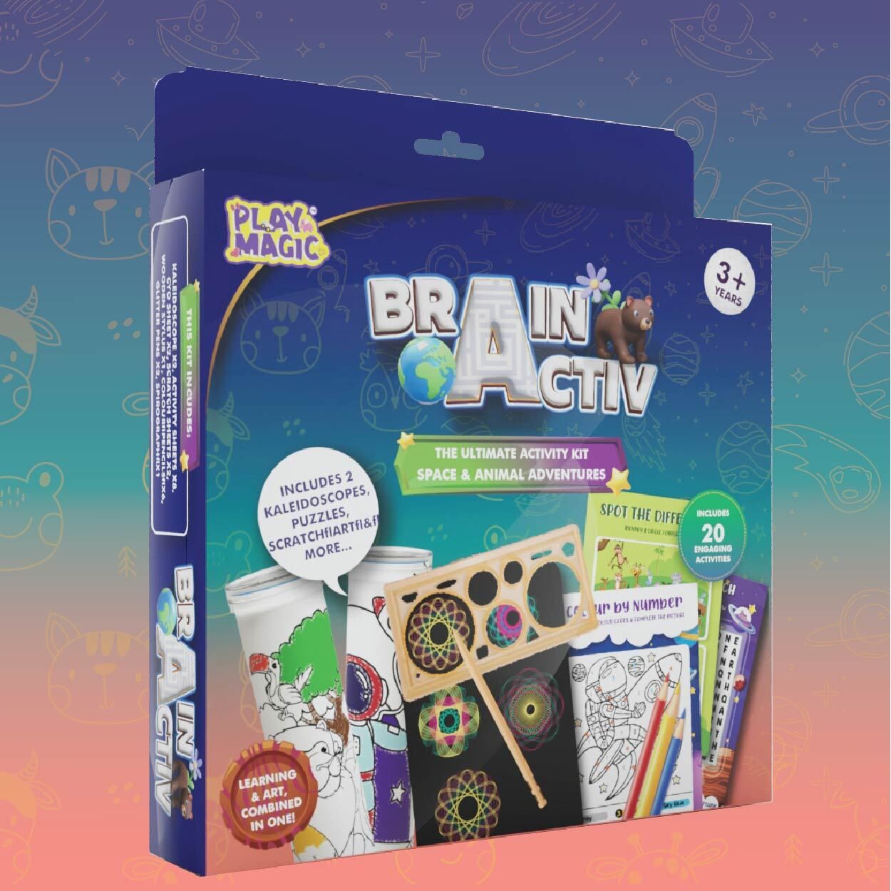 playmagic BrainActiv Ultimate Activity Kit - Space&Animal Adventure|Cognitive Growth-picture-23