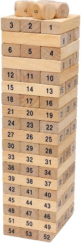 redhourse Wooden Tumbling Tower Game with Numbered Blocks (SIZE -1 )-picture-34