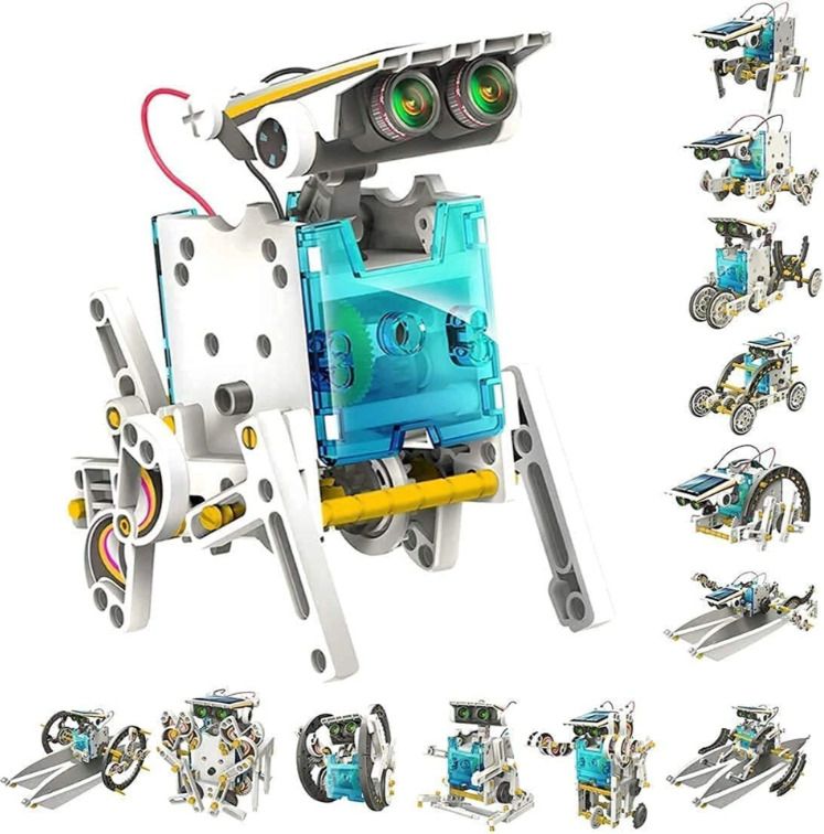 Solar Robot Toy STEM 13-in-1 Learning Education Creation Toy (Multicolor)-image-2