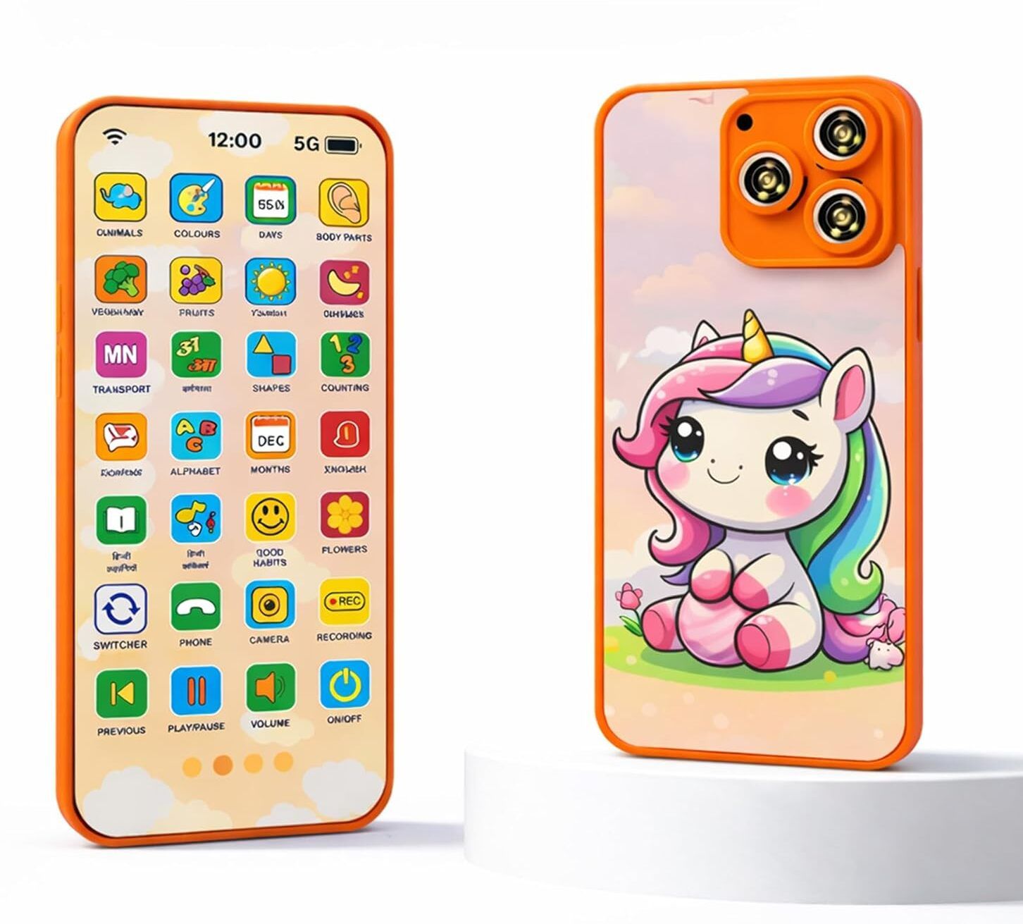 kc collection eduPHONE Smart Toy Mobile with Alphabets & Numbers (Assorted Colors)-picture-28
