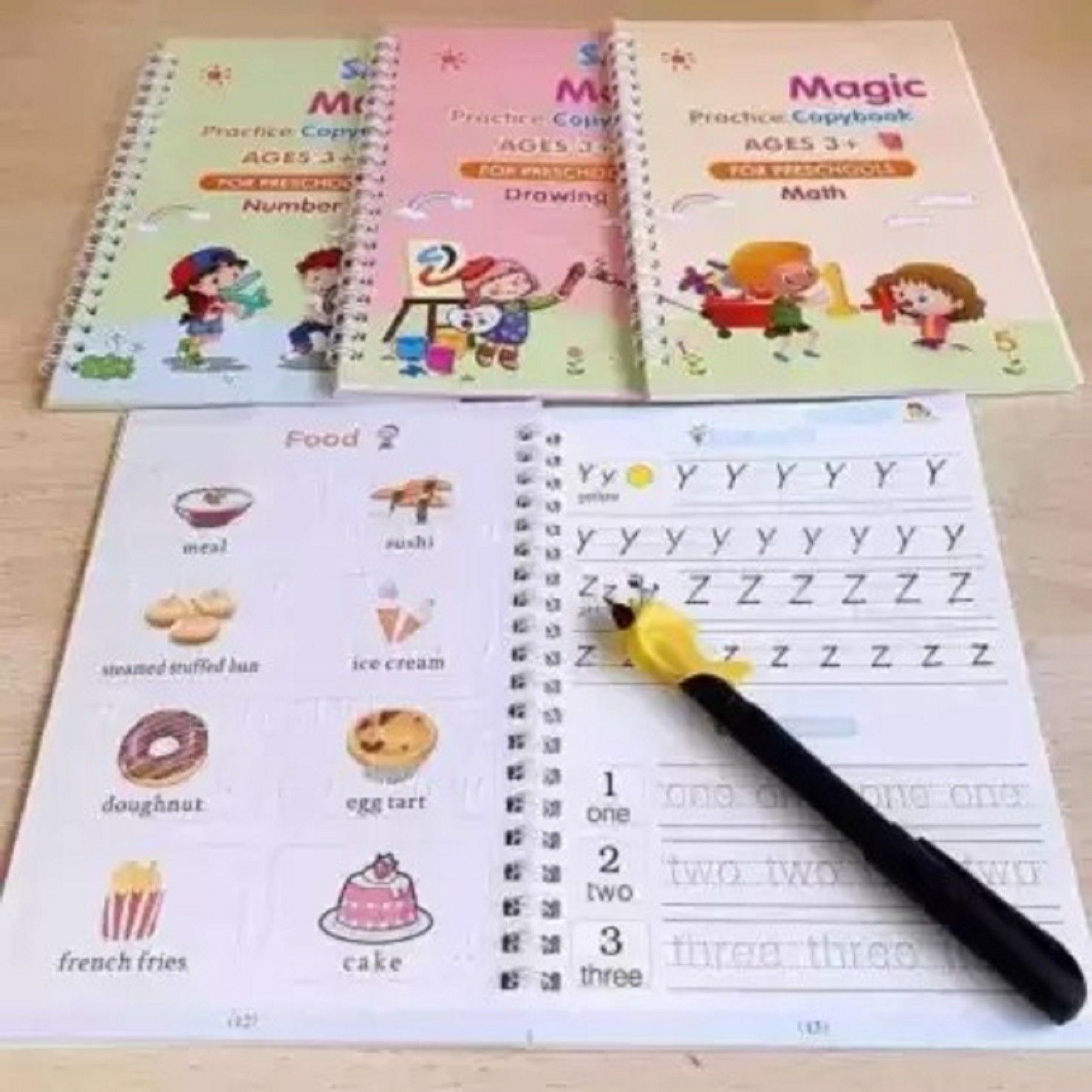 Magic Practice Copy Book for Pre-School Kids, Re-Usable Drawing book(Multicolor)-image-35
