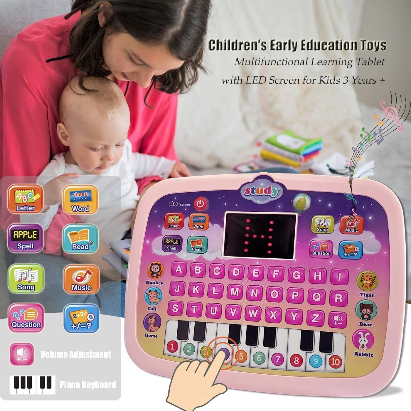 Education Intelligent LED Screen Tablet Learning Machine Piano Toy-image-28