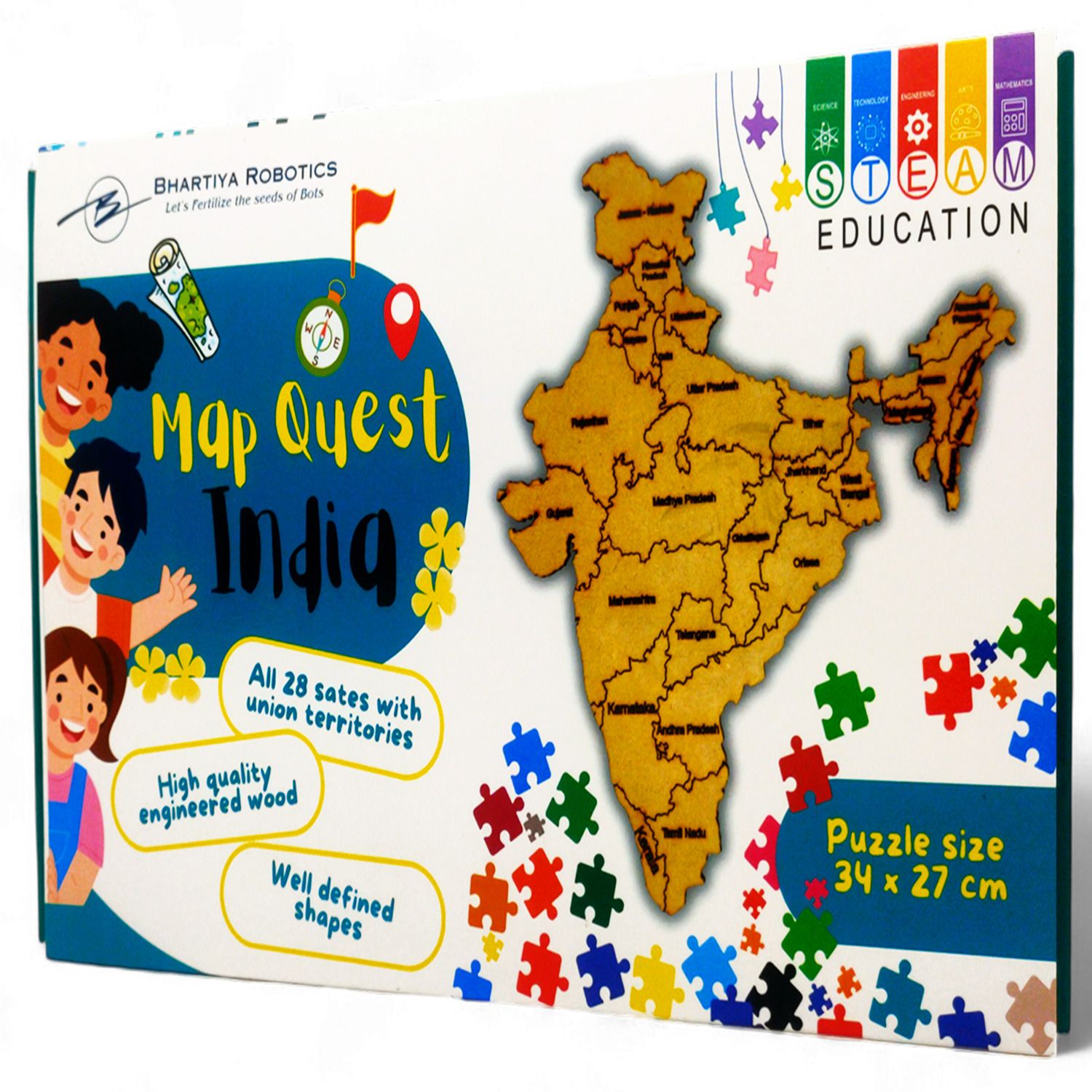 Indian Map with States,Capitals,Monuments & it's Best Learning Toy For kids-image-33