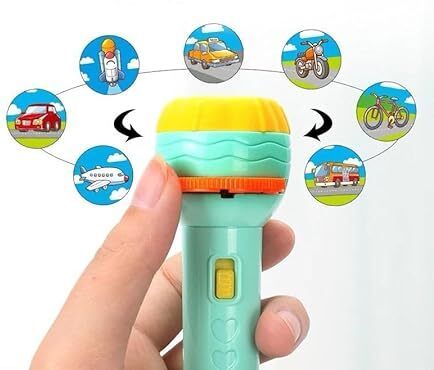 Educational Projection Flashlight Toy with Animal, Fruit, and Vehicle Designs-image-22