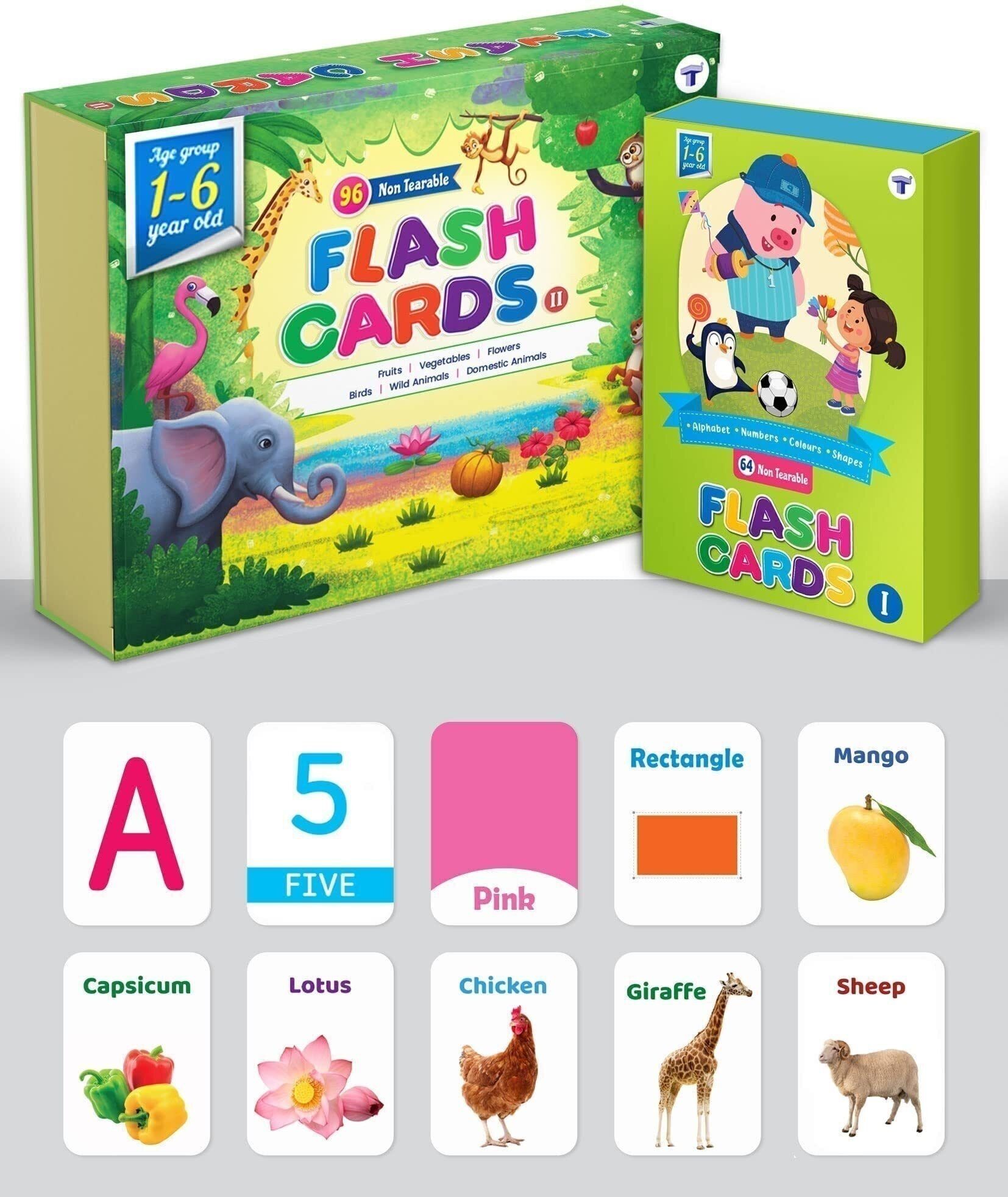 Flash Cards for Kids | Combo Pack of 160 Non Tearable Cards | A to Z Alphabet, Numbers, Animals, Fruits, Vegetable, Flowers and Birds | Kids Learning with Fun | 1 - 6 Years | Early Childhood Education-image-21