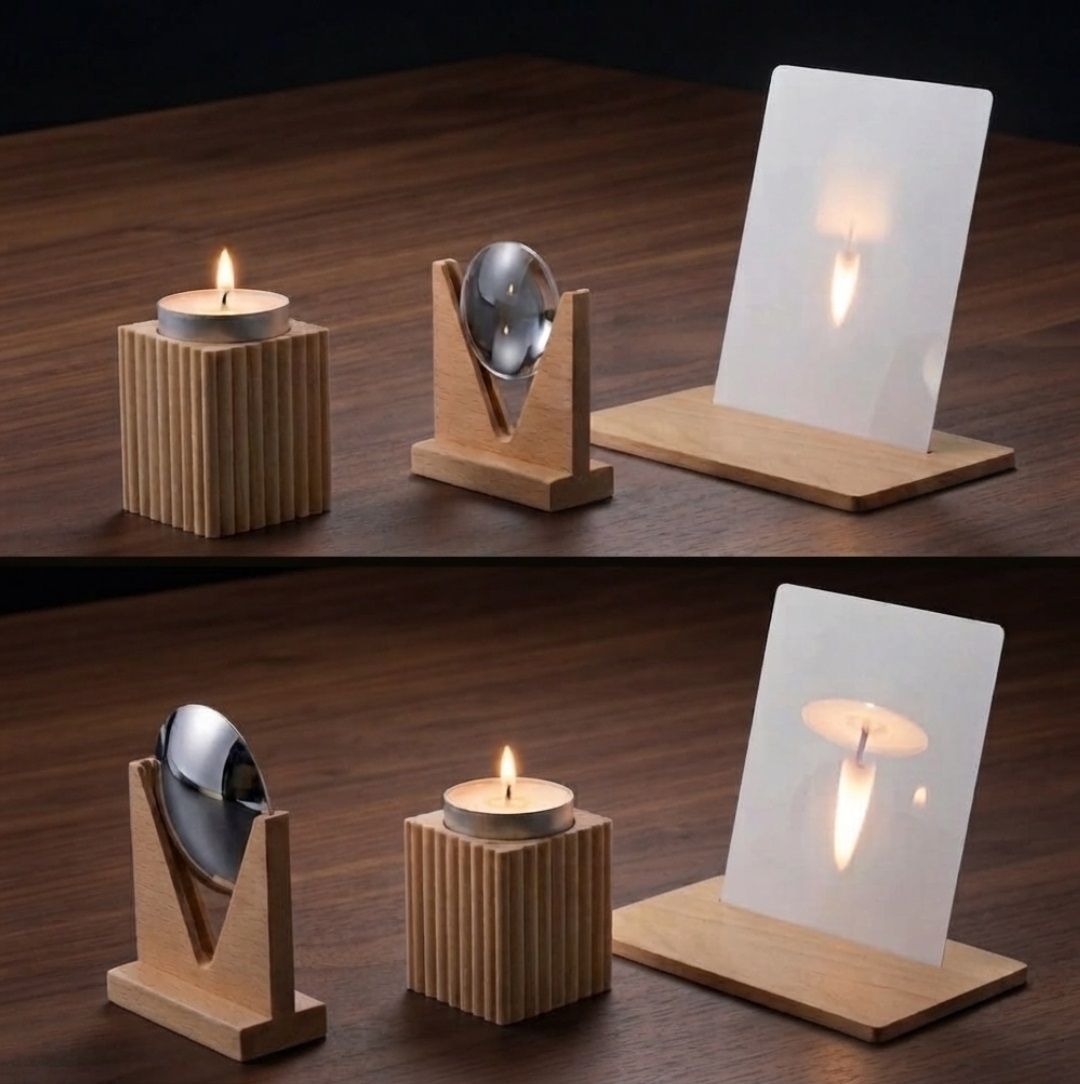 erhindia 2 Inch Convex Lens & Concave Mirror Candle Experiment Kit Focal Length -30cm-picture-8