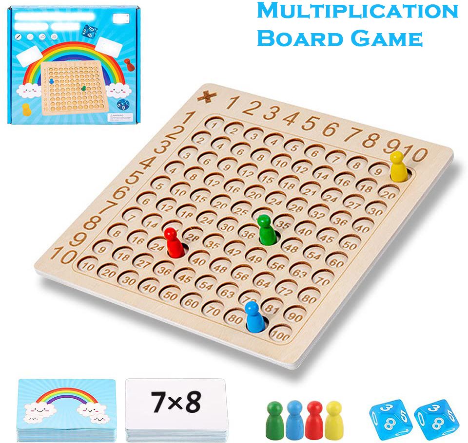 Kids Wooden Educational Board Game | Multiplication Learning Toy for Kids-image-16