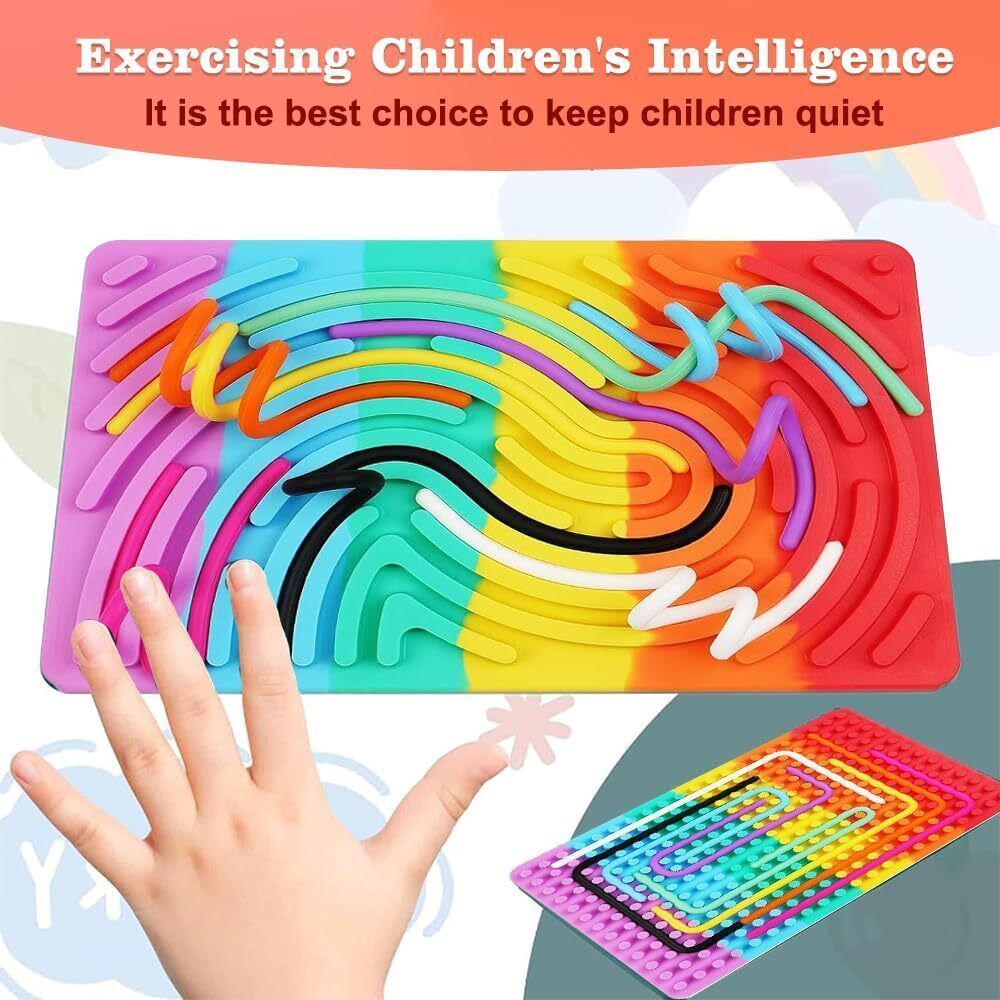 qozweid Sensory Activity Board for Kids Montessori Learning and brain development Toy-picture-1