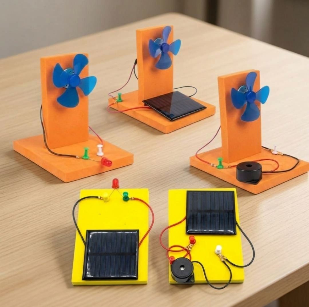 erhindia 5 in 1 DIY Solar Panel Windmill STEM Science Project Working Model Kit Students-picture-23