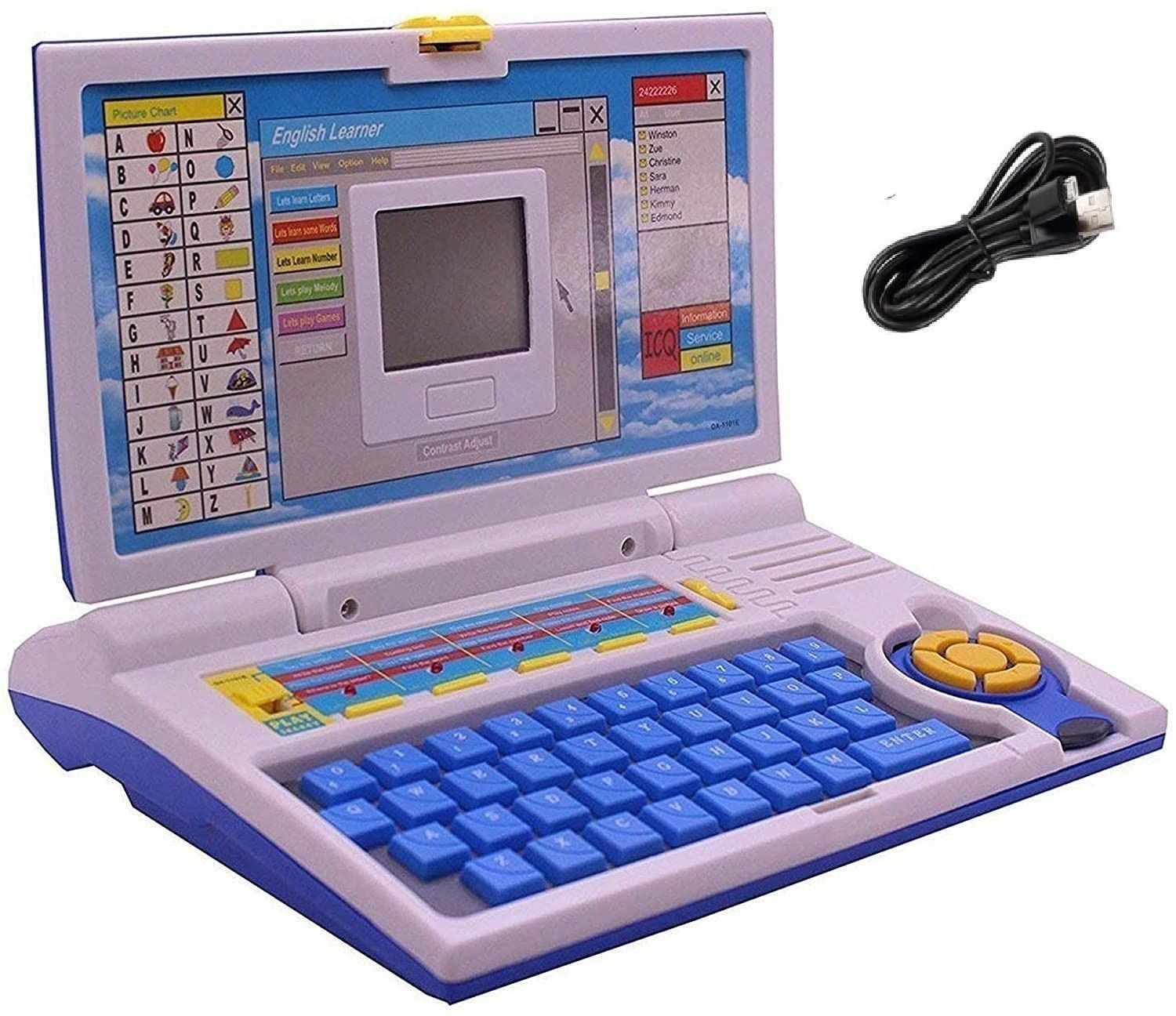 himanshu tex 20 Activities & Games Fun Laptop Notebook Computer Toy for Kids-picture-20