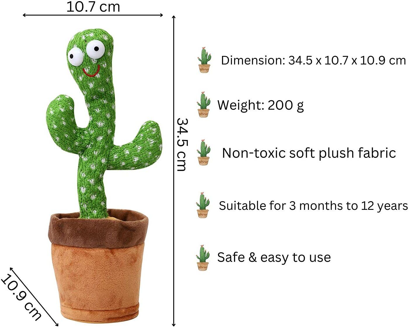 haulsale Dancing Cactus Musical Toy Can Sing, Wriggle & Repeat The Recording-181-picture-22
