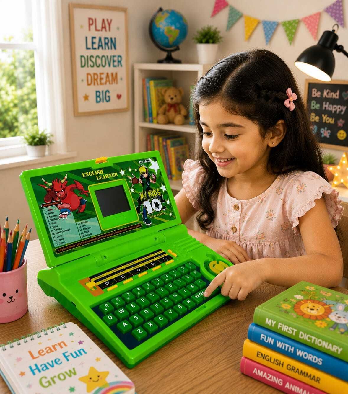 hornflow Educational Laptop Computer(IND*06) Toy for Kids Above 3 Years-picture-48