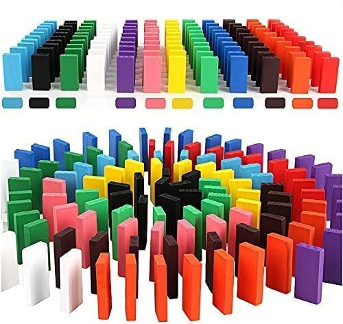 countrylink 54 Pcs 1 Dice Challenging Color Wooden Blocks Tumbling Stacking Game image 1