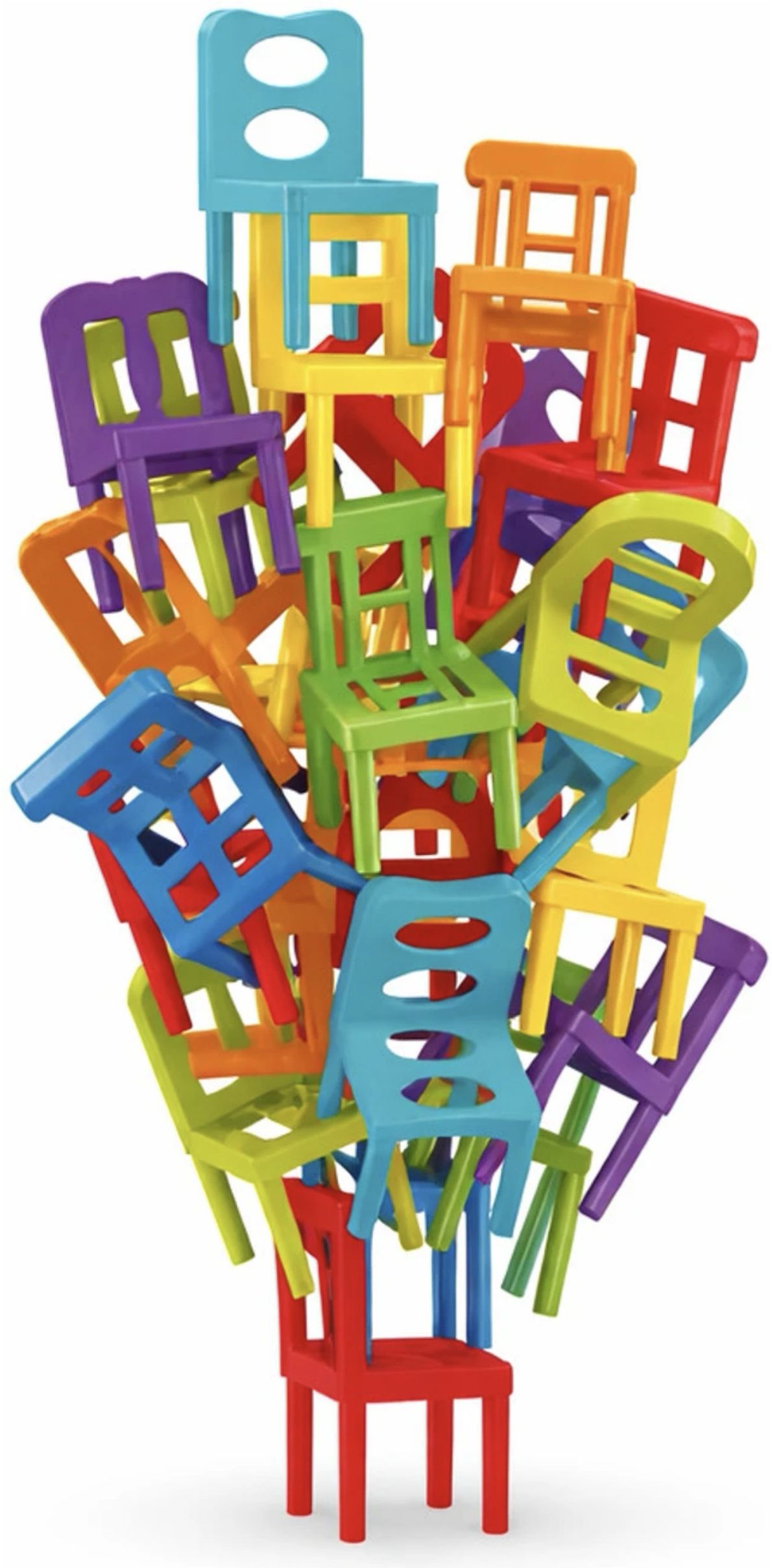 jayaansh traders Stack Up Chair Blocks For Kids , Balancing Game Different Colours , 36 Blocks-picture-3