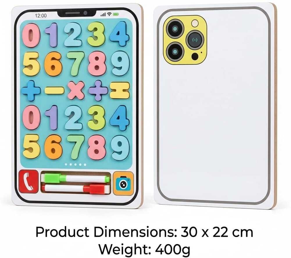 cloudlinkventures 2-in-1 numbers and shapes puzzle board with white board for 2+ years kids-picture-11