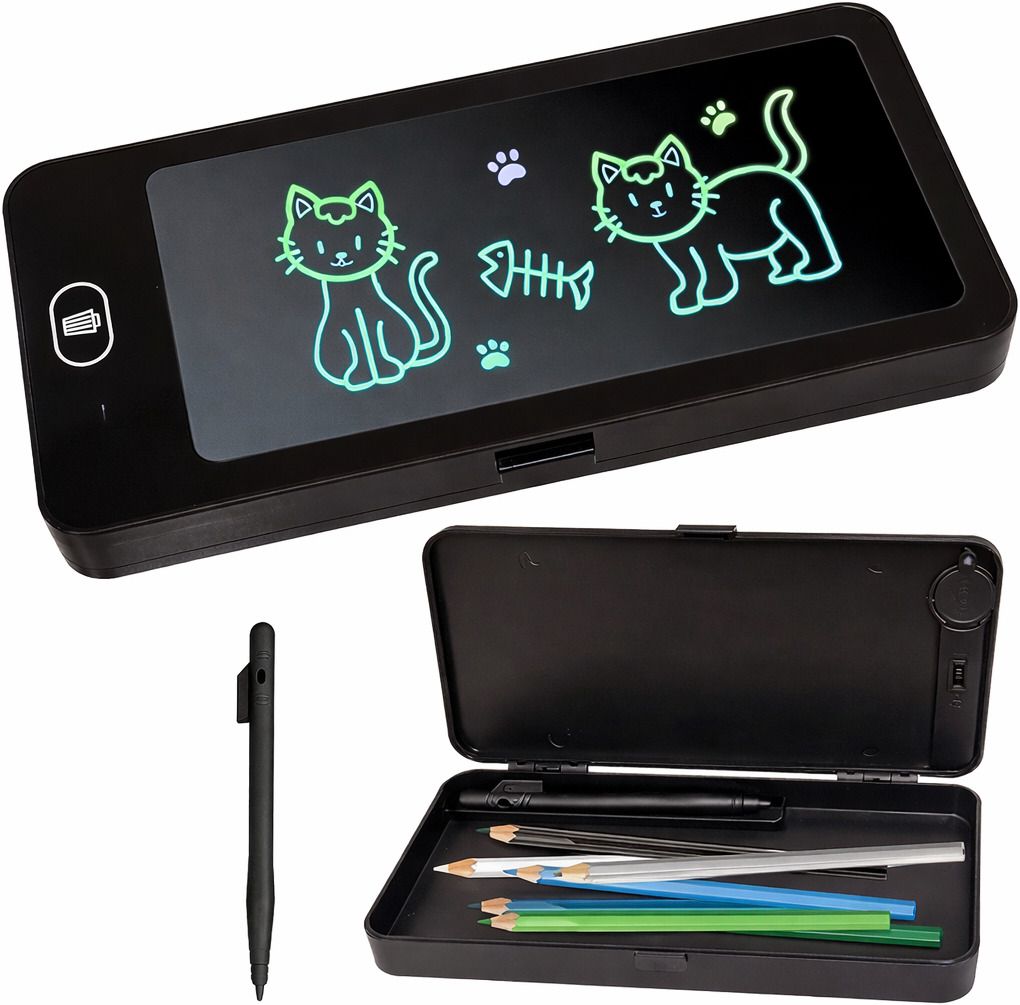 LCD Writing Tablet Pencil Case for Kids | Digital Slate with Storage Box-image-17
