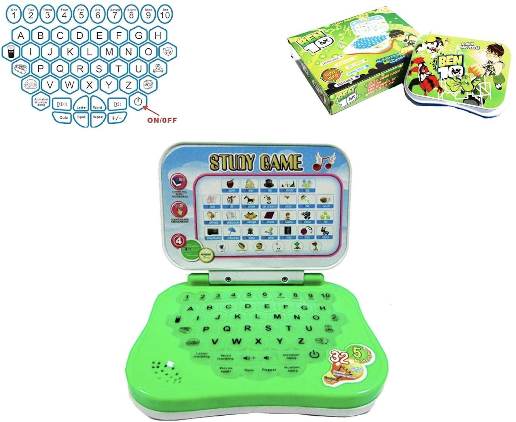 sse toy Kids Educational Learning Laptop Led Screen & Music Fun Activities Kids Toddlers-picture-33