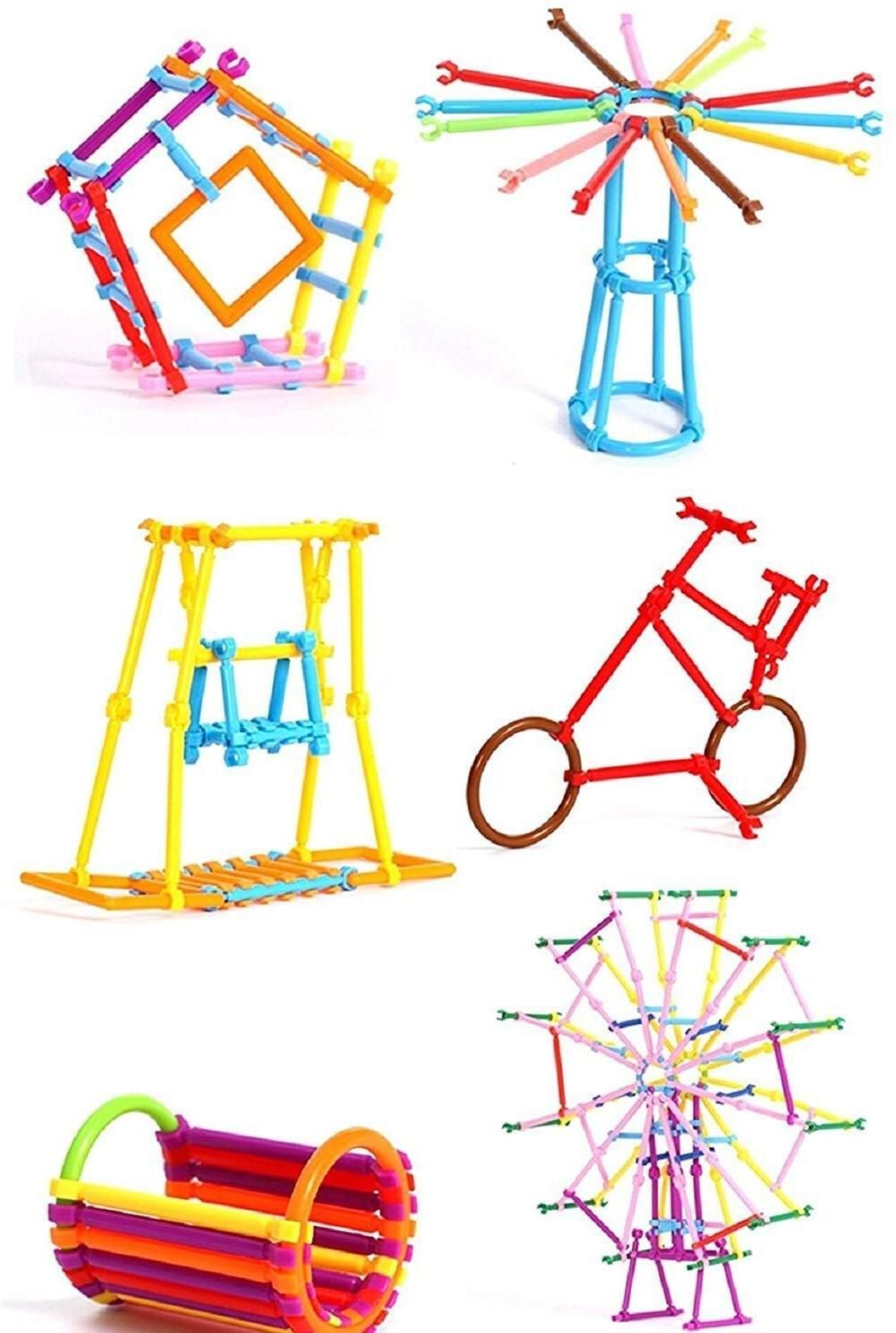 Kids STEM Stick Blocks Creative Building Construction Toy for Kids-image-9