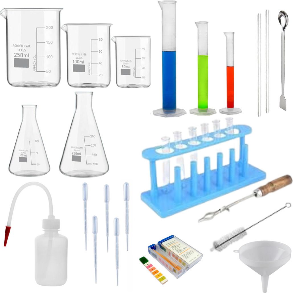 cometek Chemistry Lab 28 Pcs Kit - Beaker, Flasks, Cylinders, Test Tubes Etc.-picture-3
