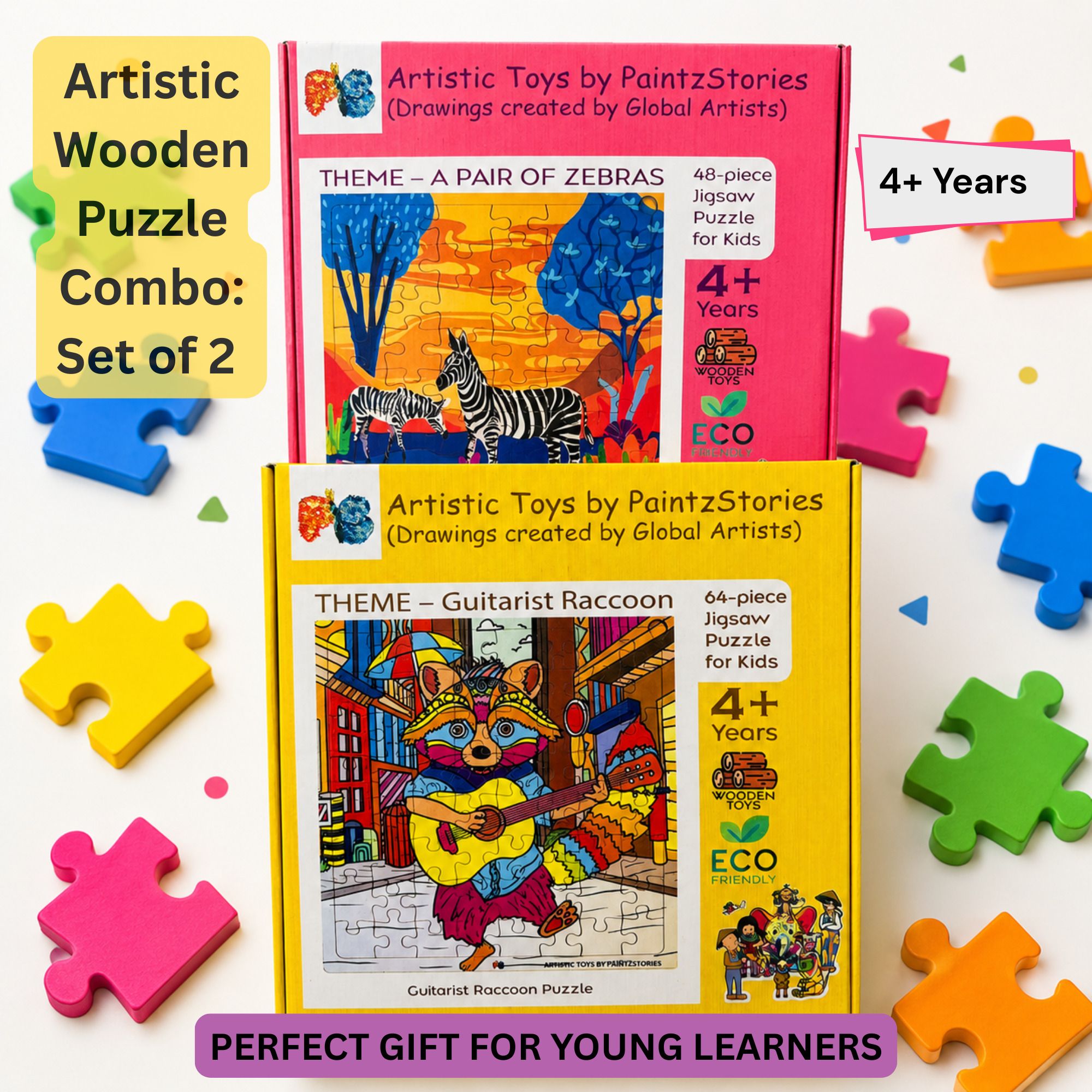 paintzstories Artistic Wooden Puzzle Combo-set of 2-picture-15