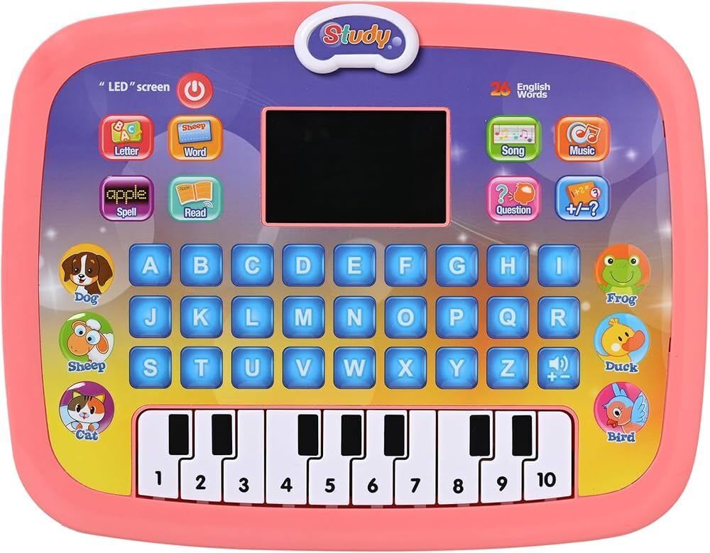 Educational Learning Kids Laptop Computer Notebook with led Screen Music Fun ToY