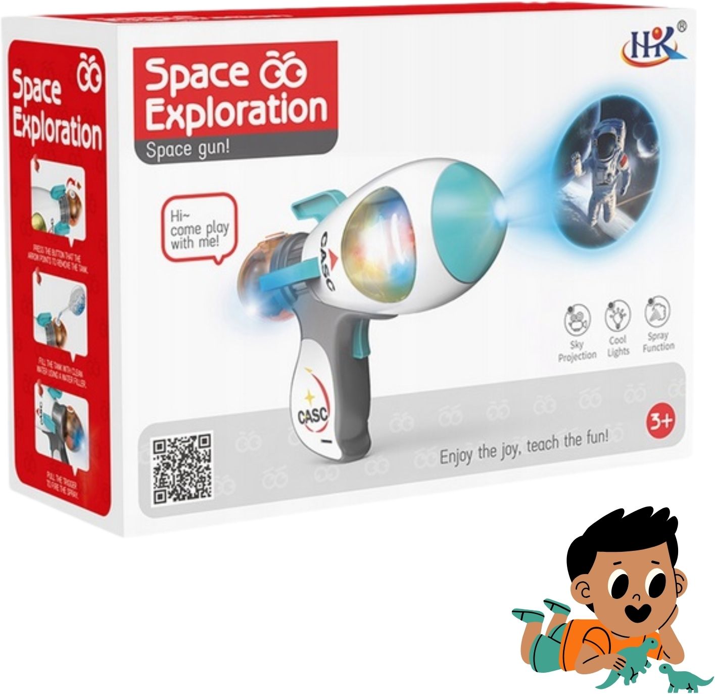 Learn With Fun Space Blaster Toy Gun with Astronaut Image Projector