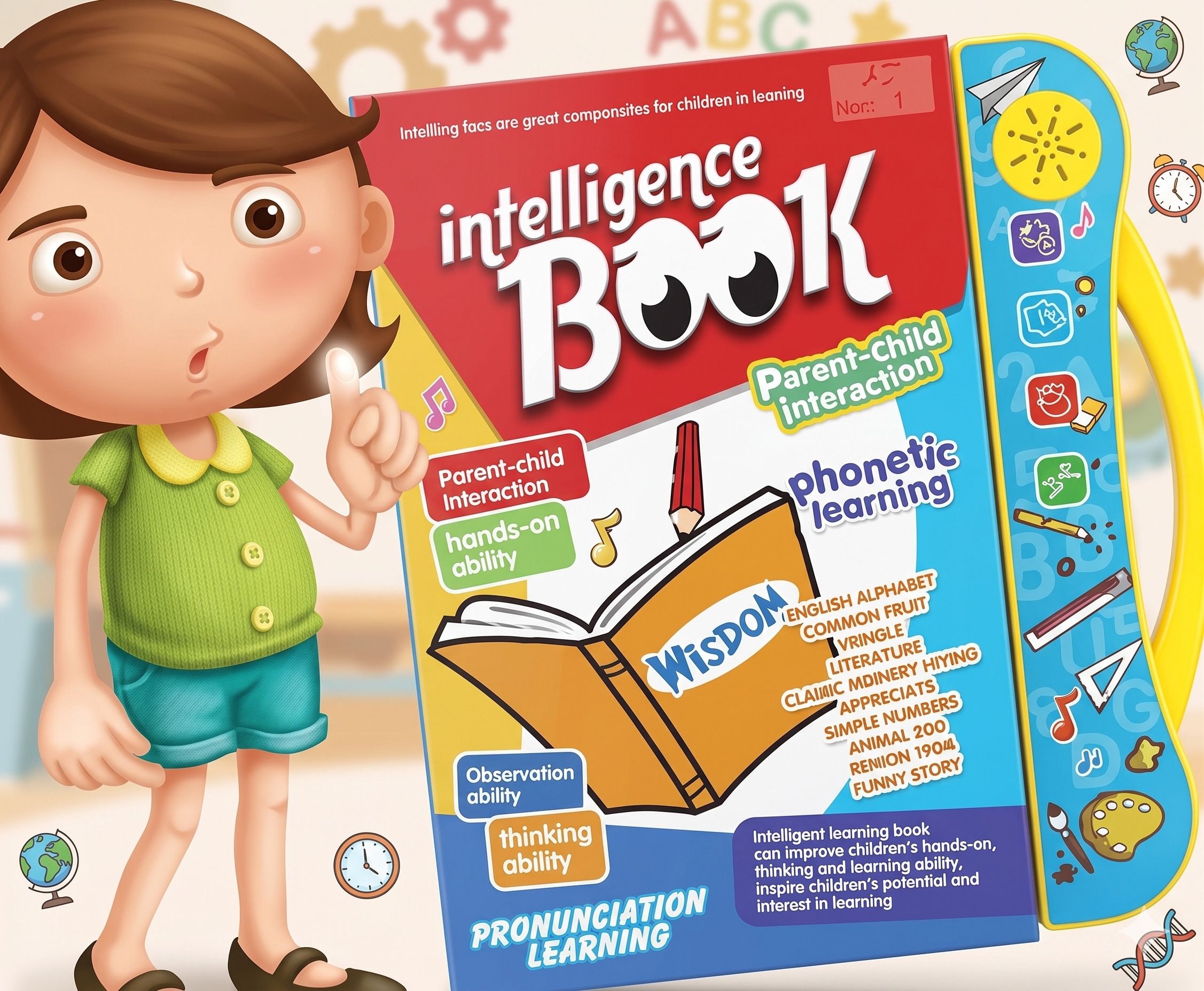 Smart Intelligence Book Kids Voice Pronunciation Electronic Toy-image-34